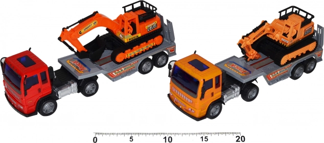 Sattelschlepper mit Baumaschine und Schwungradantrieb, 28 cm