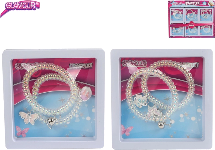 Glamour Armbänder mit Anhängern 2 Stk. 6,5 cm