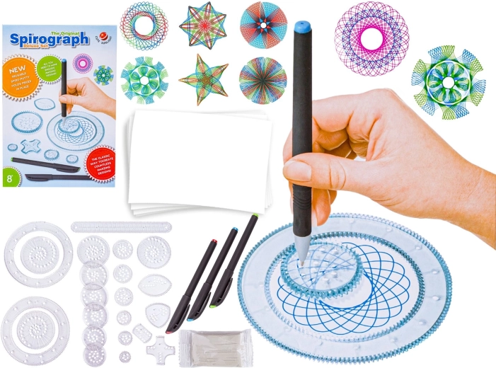 Spirograf – Kreativset zum Zeichnen mit Schablonen und Filzstiften