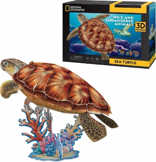 3D-Puzzle NATIONAL GEOGRAPHIC Meeresschildkröte – 31 Teile