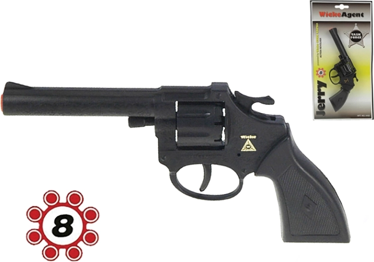Jerry Kinderkapselpistole für Acht-Schuss-Kapselstreifen, 19 cm