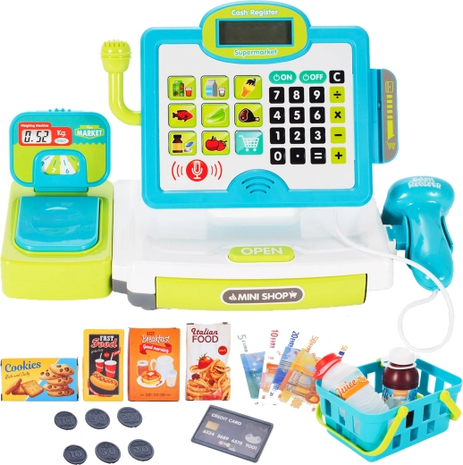 Kinderkasse mit Touchpanel und Scanner