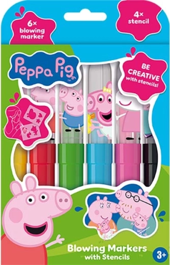 Blasstifte Peppa Wutz mit Schablonen