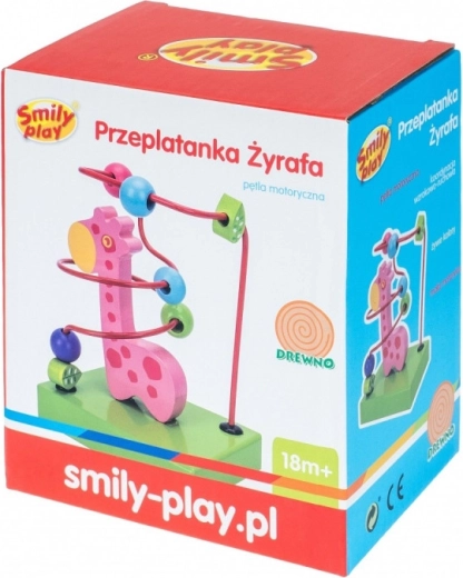 Holz-Fädel-Labyrinth Giraffe SMILY