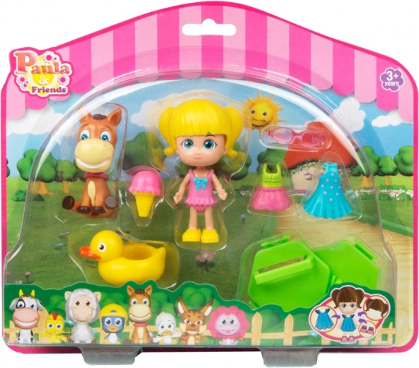 Paula & Friends – Puppe mit Zubehör und Tierchen