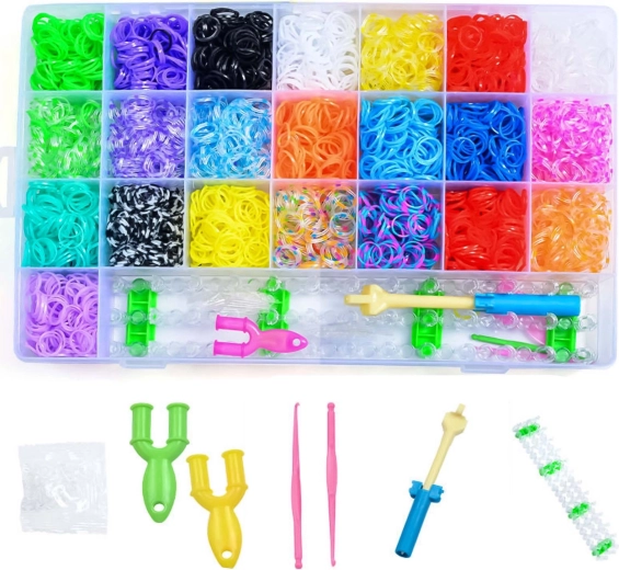 XXL Set Gummibänder zum Armband-Basteln 6700 Stk. - 1 Stück