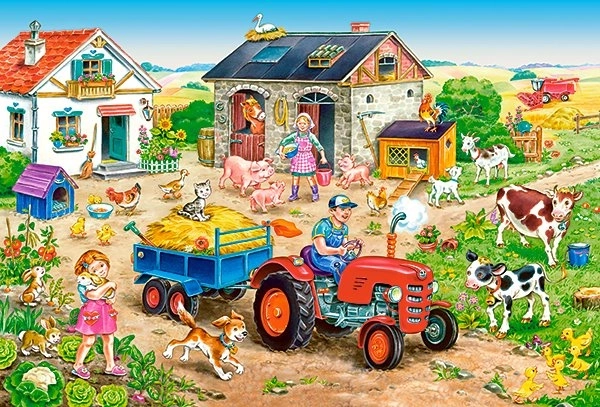 Puzzle Maxi 40 Teile LIFE ON THE FARM von CASTORLAND