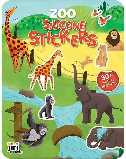 Spiel mit Silikon-Stickern Zoo