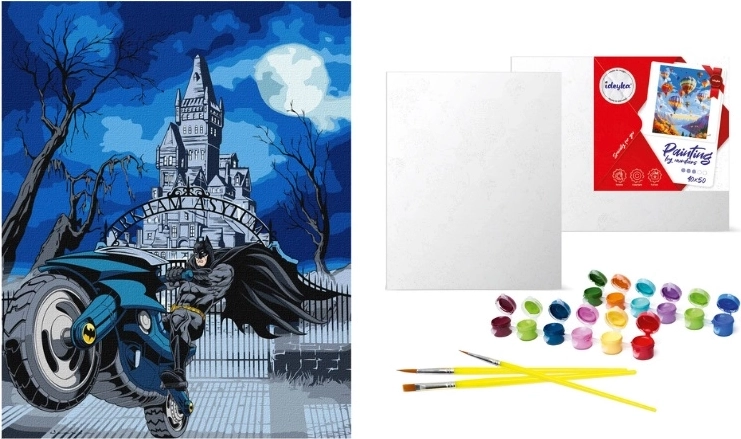 Malen nach Zahlen Batman auf dem Batcycle 40 × 50 cm