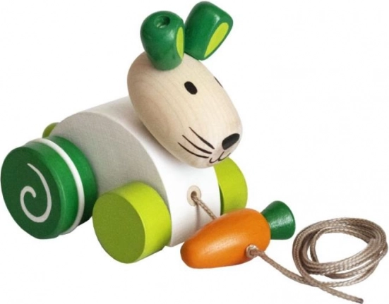 Nachziehspielzeug Hase mit Möhre