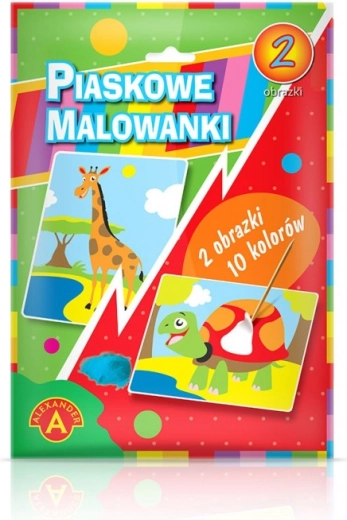 Sand-Malbilder Giraffe und Schildkröte ALEXANDER