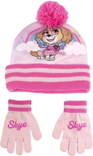 Paw Patrol Set aus Mütze und Handschuhen, rosa, Gr. 53 – 1 Stück