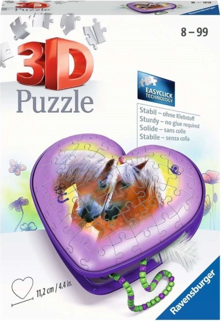 Ravensburger 3D-Puzzle Herz Pferde – Schmuckschatulle 54 Teile