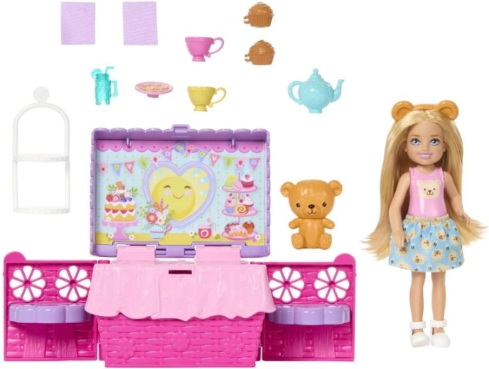 Barbie Chelsea Teeparty – Spielset mit Picknickkorb und Zubehör