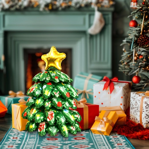 3D-Folienballon Weihnachtsbaum 38 × 34 cm