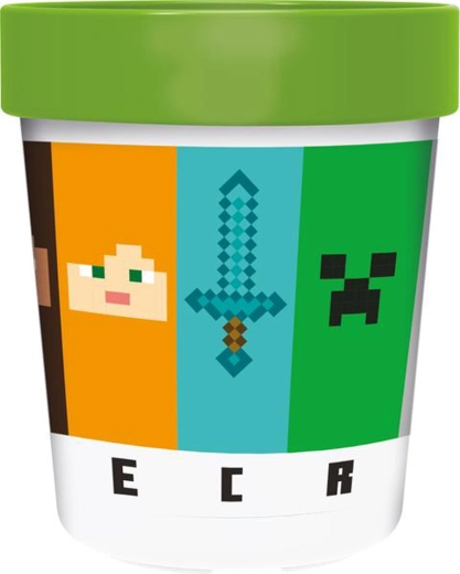 Plastikbecher Minecraft 260 ml mit rutschfestem Boden