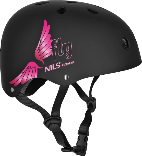Fahrrad- und Inlineskate-Helm NILS Extreme MTW001 Fly – mattschwarz – XS (48–52 cm)