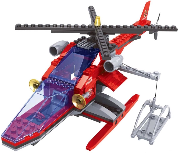 Kompatible BLOXO-Bausatz Feuerwehr – Hubschrauber, 168 Teile