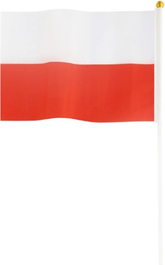 Polnische Flaggen an Stäben 20 × 30 cm – 10 Stück
