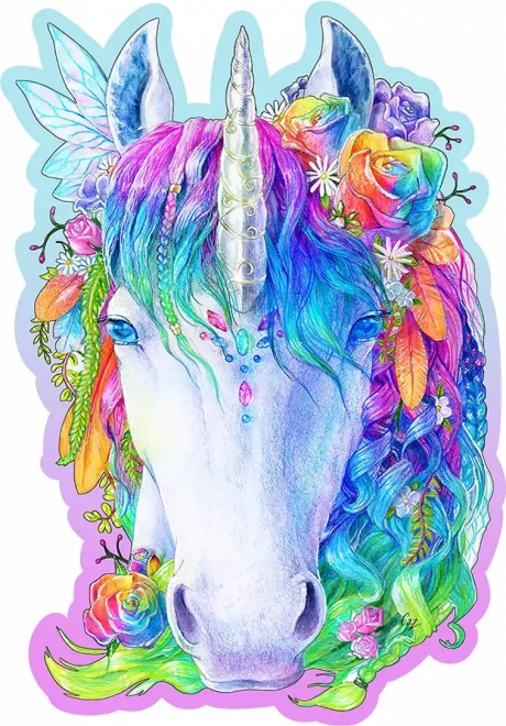 Holzpuzzle Stilvoller Einhorn 150 Teile WOODEN CITY