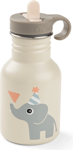 Done by Deer Edelstahl-Kinderflasche Celebration sandfarben 350 ml