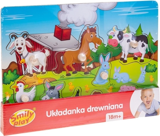 Smily Play Holz-Steckpuzzle „Auf dem Bauernhof“