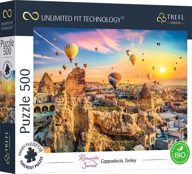 Puzzle TREFL UFT Romantischer Sonnenuntergang, Kappadokien, 500 Teile