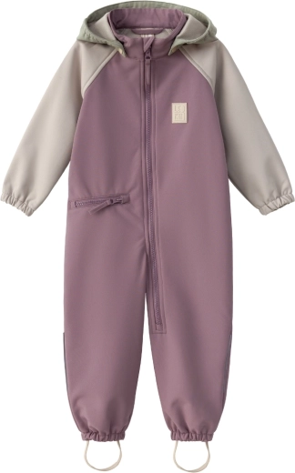 LEOKID Softshell-Overall Color block Minnow pink, Gr. 86 (18–24 Monate)