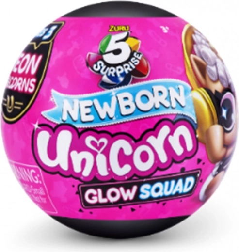 ZURU 5 Surprise Unicorn Squad Glow Squad leuchtendes Einhorn in Kapsel