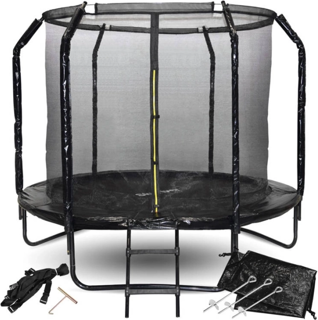 Gartentrampolin SKYFLYER 244 cm mit Sicherheitsnetz und Leiter