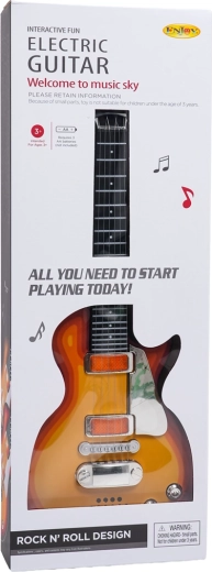 Elektrische Kinder-Gitarre mit Kopfhörern und Mikrofon – Rot