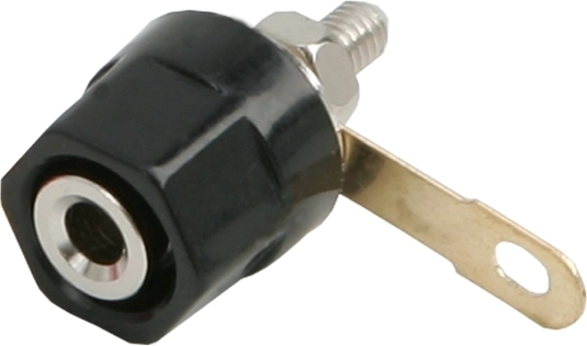 Einbaubuchse für Bananenstecker, schwarz