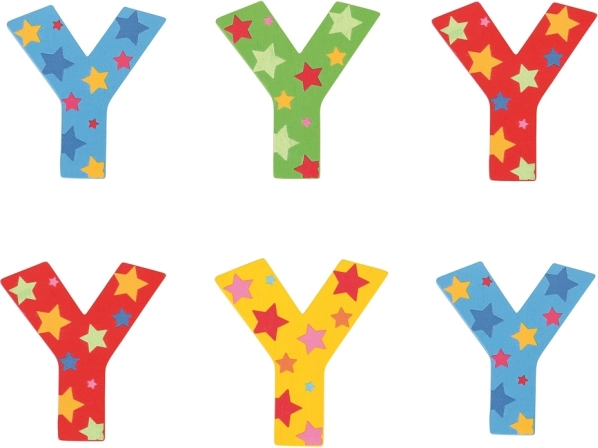 Holzbuchstabe Y mit Sternchen von Bigjigs Toys