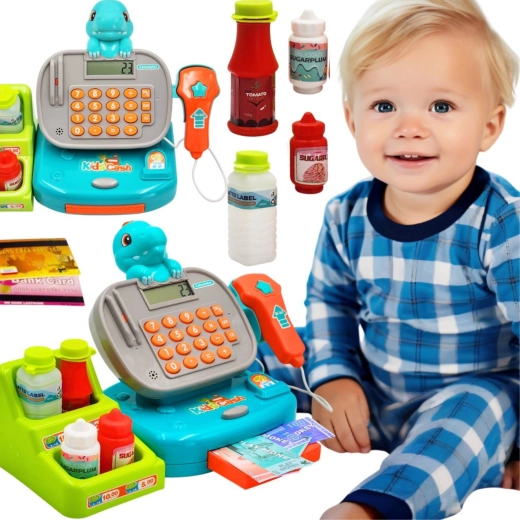 Kinderkasse mit Regal Dino WOOPIE