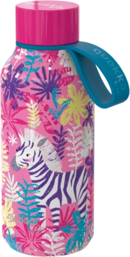 Edelstahl-Kinder-Thermoflasche Quokka Kids Solid Zebras mit Trageschlaufe 330 ml