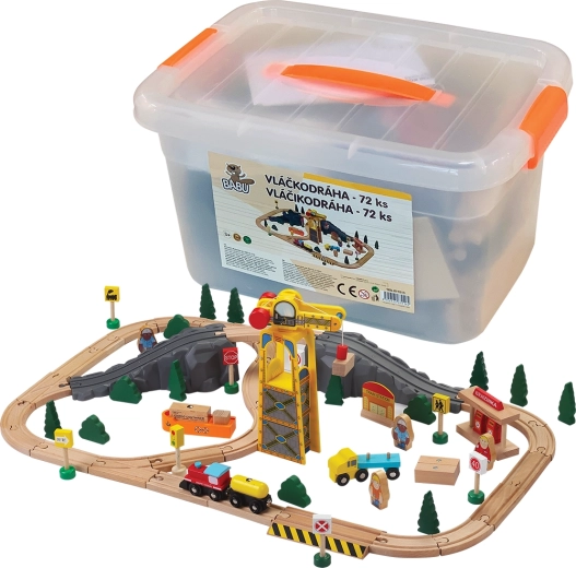 Babu Holz-Eisenbahn 72 Teile