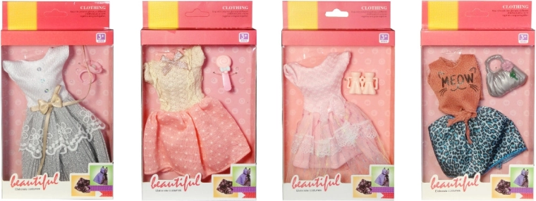 Outfit für Puppe im Barbie-Stil mit Zubehör