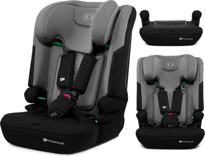Kinderkraft Kindersitz I-Comfy i-Size, 76–150 cm, dunkelgrau