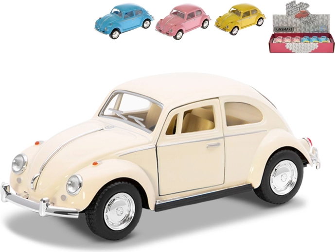 Kinsmart Volkswagen Beetle 1967 Metallmodell 1:64 mit Rückzugsmotor