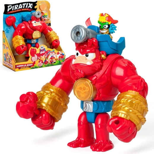 Piratix Adventure World Set mit Figur und Zubehör Crazy Jungle Gorilla Bros Boom Ben