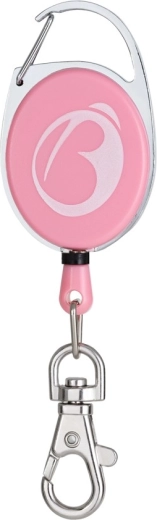 Bagmaster Schlüsselanhänger mit Ausziehmechanismus für Chip oder Schlüssel – Rosa