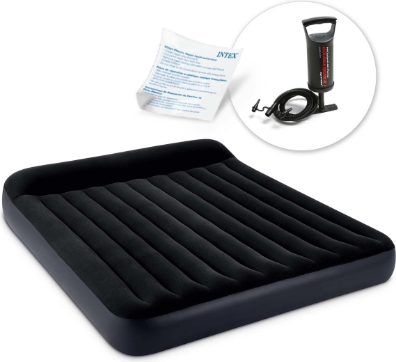 Aufblasbare Doppelmatratze mit Handpumpe 203 × 183 × 25 cm INTEX