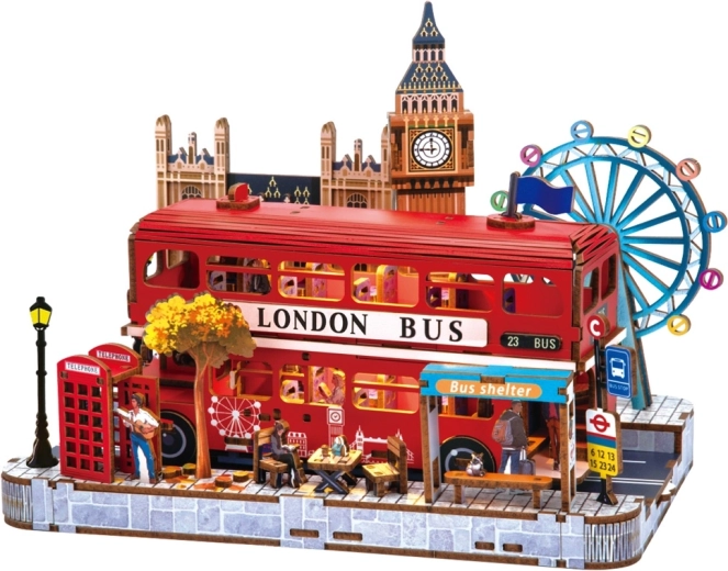 2Kids Toys 3D-Holzbausatz Miniaturszene London