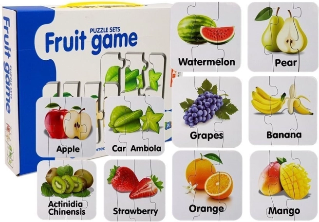 Lernpuzzle Obst – 10 Paare