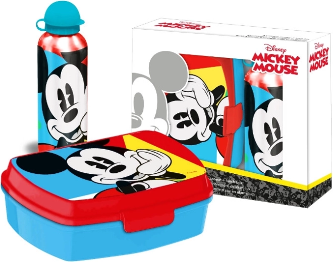 Mickey-Mouse Brotdose und Metallflasche – Kinderset