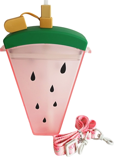 Trinkbecher mit Strohhalm Melone