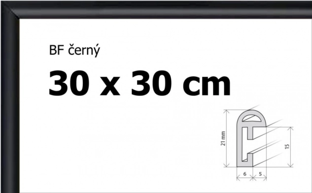Kunststoffrahmen 30x30 cm schwarz