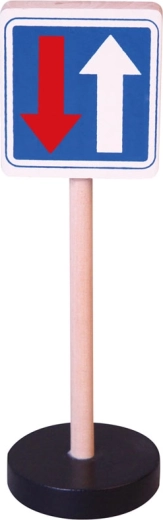 Babu Holz-Verkehrszeichen – Vorrang vor Gegenverkehr