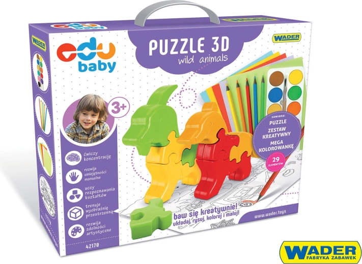 Edu Baby 3D-Puzzle – Wildtiere