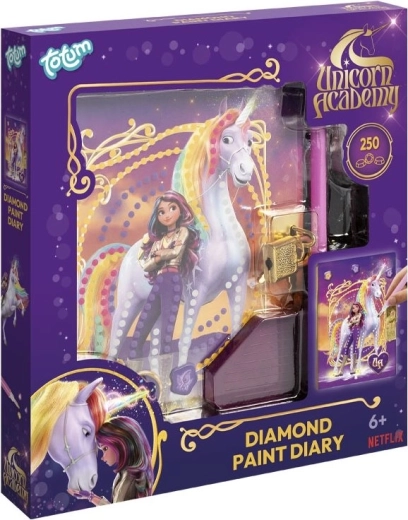Diamantmalerei – Notizbuch A5 Einhorn-Akademie TOTUM